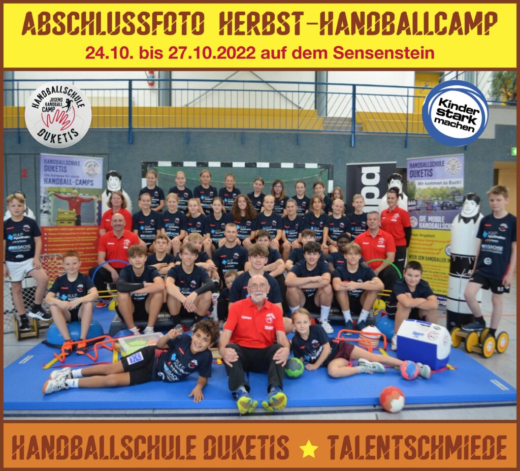 Handballschule DUKETIS Gelungenes HerbstHandballcamp 2022